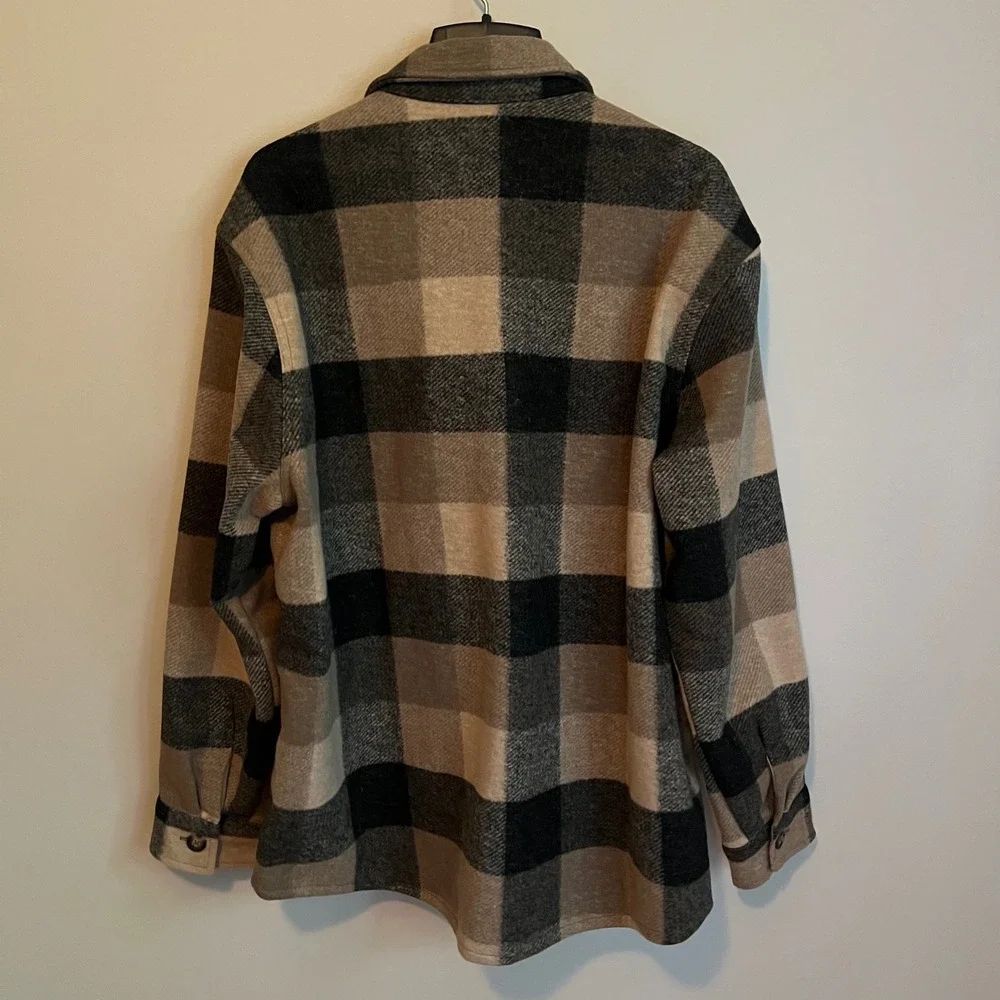 Banana Republic Men Heritage XL Buffalo Plaid Shirt Jacket Lined Shacket